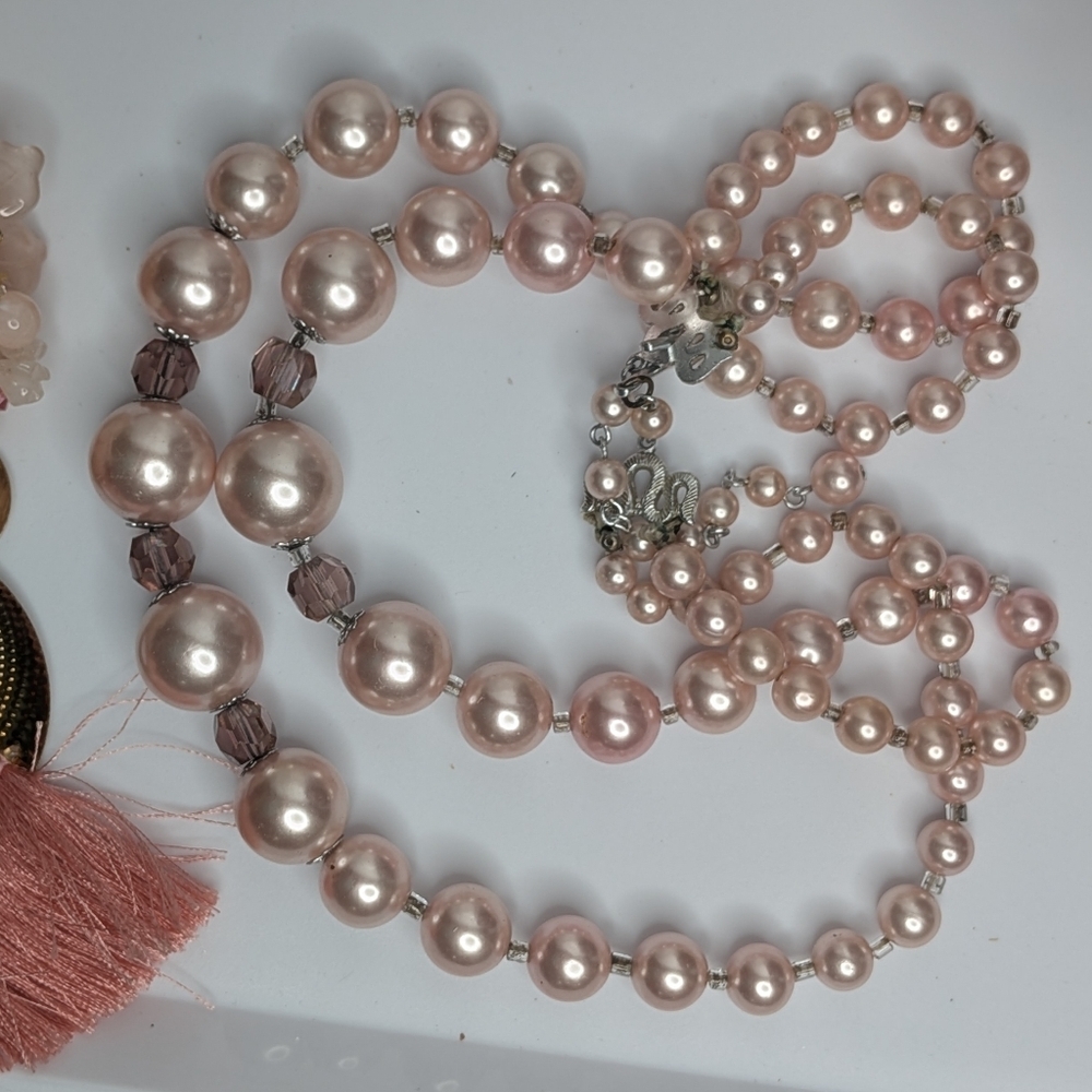 Vintage Modern Jewelry‎ Crystal Pearl Necklace Earrings Pendants Brooches Lot - Picture 6 of 16